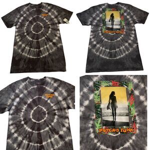 Psycho Tuna Men's Size L Tropical Beauty Graphic Logo Tie Dye Adult T-Shirt New